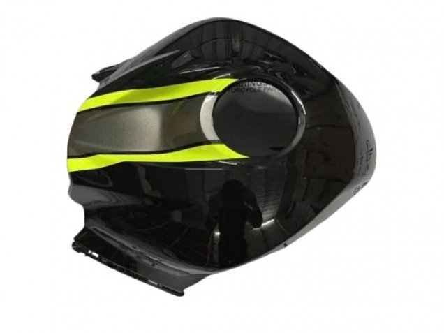 2007-2008 Glossy Black High Viz Yellow Honda CBR600RR Motorcycle Fairings