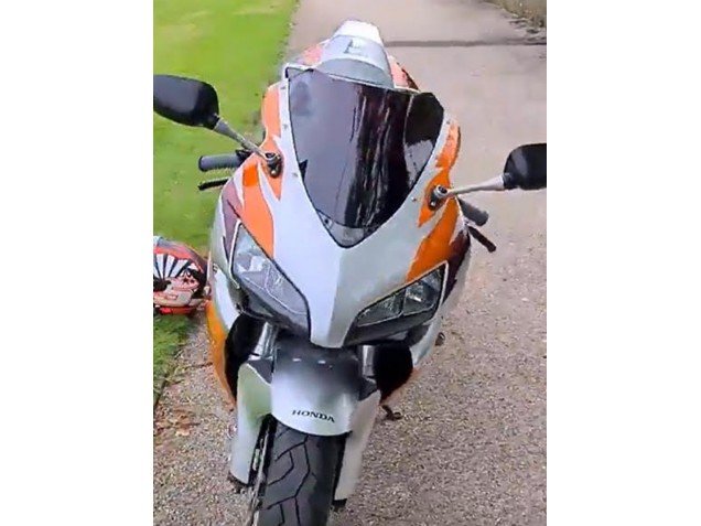 2006-2007 Silver Oange Honda CBR1000RR Motorcycle Fairings