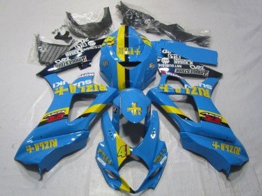 2007-2008 Blue Yellow Black Rizla 41 Suzuki GSXR 1000 Motorcycle Fairings