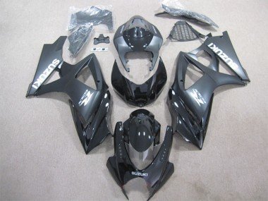 2007-2008 Glossy Black Matte Black Suzuki GSXR 1000 Bike Fairings