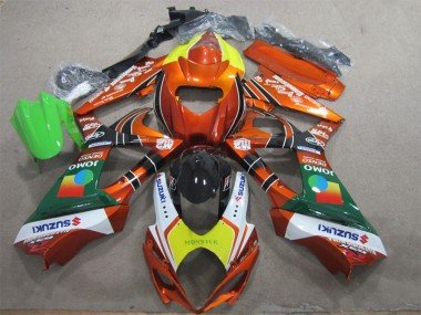 2007-2008 Orange Yellow White Red Green Monster Suzuki GSXR 1000 Motorcycle Fairings
