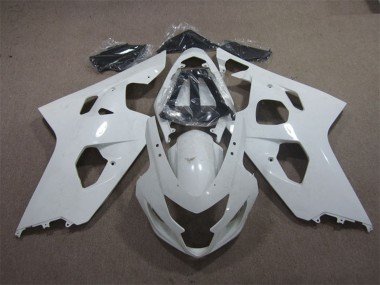 2004-2005 White Suzuki GSXR 600 Motorcycle Fairings