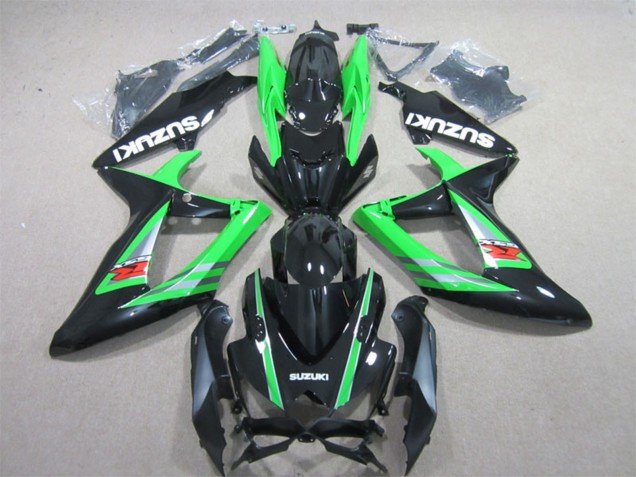 2006-2007 Green Glossy Black Red Suzuki GSXR 600 Motorcycle Fairings