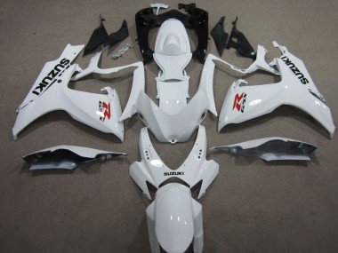 2006-2007 White Suzuki GSXR 600 Motorcycle Fairings