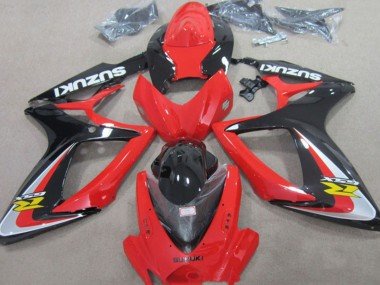 2006-2007 Red Silver Glossy Black Yellow Suzuki GSXR 600 Motorcycle Fairings