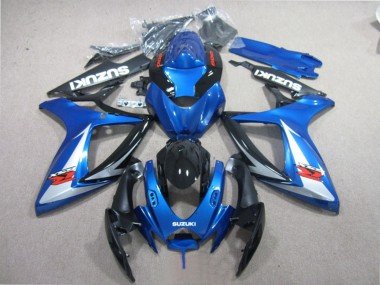 2006-2007 Blue White Glossy Black Red Suzuki GSXR 600 Motorcycle Fairings