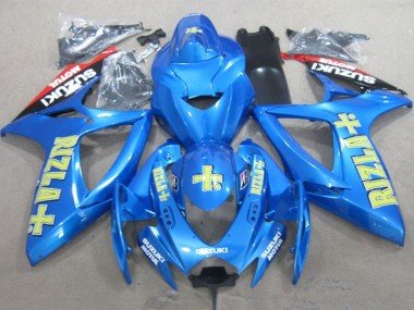 2006-2007 Blue Gold Red Rizla Suzuki GSXR 600 Motorcycle Fairings
