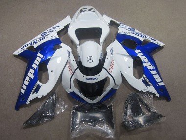 2001-2003 White Blue Motul Jordan Suzuki GSXR 750 Motorcycle Fairings