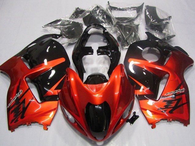 1996-2007 Orange Black Suzuki GSXR 1300 Hayabusa Motorcycle Fairings