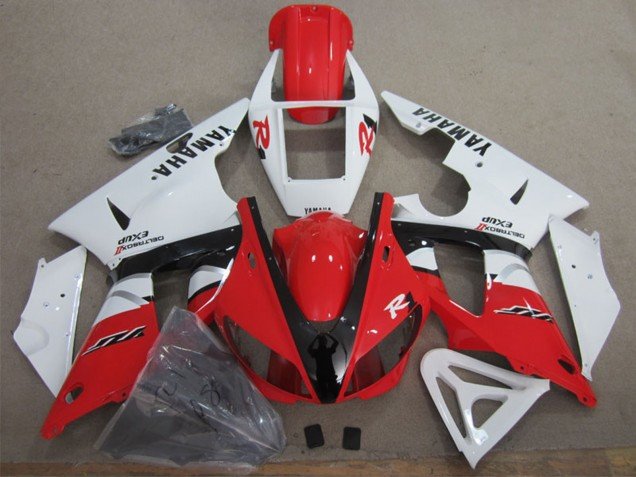 1998-1999 White Red Black Yamaha YZF R1 Motorcycle Fairing