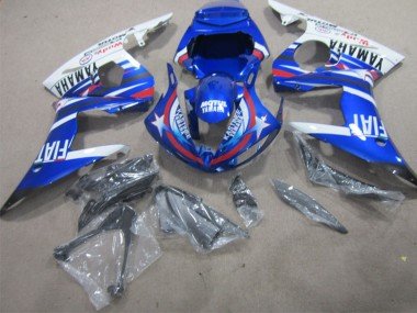 2002-2003 White Blue Red Motul Fiat Yamaha YZF R1 Motorcycle Fairings