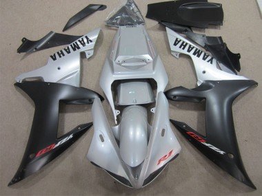 2002-2003 Silver Matte Black Yamaha YZF R1 Motorcycle Fairing