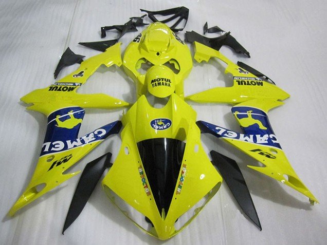 2004-2006 Yellow Blue Black White Camel Motul Yamaha YZF R1 Motorcycle Fairings