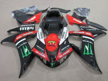 2004-2006 Red White Glossy Black Green Motul Monster Yamaha YZF R1 Motorcycle Fairings