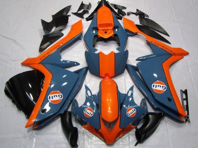2007-2008 Dark Blue Orange Gulf Yamaha YZF R1 Motorcycle Fairings