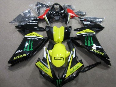 2007-2008 Red Yellow Black Green Monster Motul Leovince Yamaha YZF R1 Motorcycle Fairings