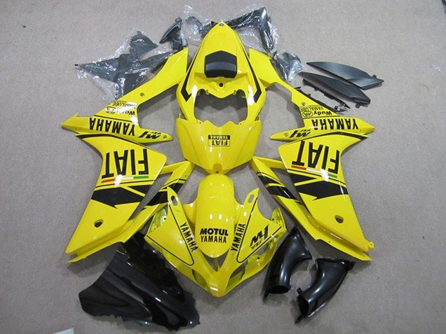 2007-2008 Yellow Black Motul Fiat Yamaha YZF R1 Motorcycle Fairings