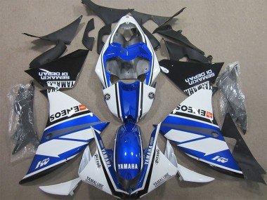 2009-2011 White Blue Black ENEOS Yamalube M1 Semakin Didepan Yamaha YZF R1 Motorcycle Fairings