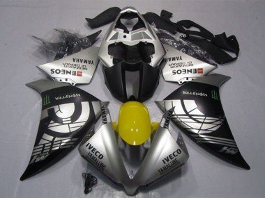 2012-2014 Silver Black IVECO Yamalube ENEOS Monster Yamaha YZF R1 Motorcycle Fairings