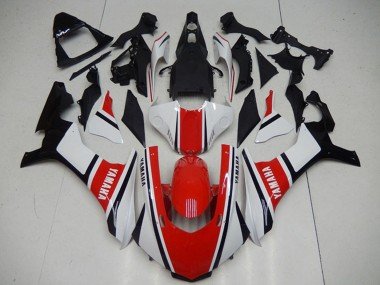 2015-2019 White Red Black Yamaha YZF R1 Motorcycle Fairings