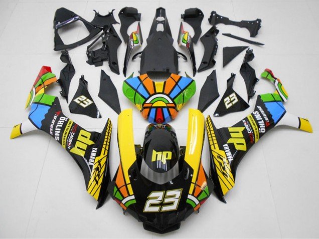 2015-2019 Yellow Red Blue Green HP Color Wheel 23 Yamaha YZF R1 Motorcycle Fairings