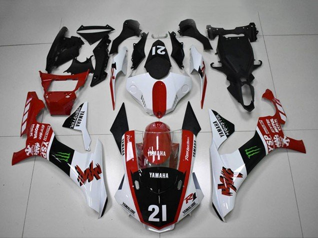 2015-2019 White Red Glossy Black Green Monster Motul YSP Yamaha YZF R1 Motorcycle Fairings