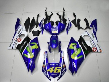 2017-2023 White Blue Black Green Monster MoviStar 46 Yamaha YZF R6 Motorcycle Fairings